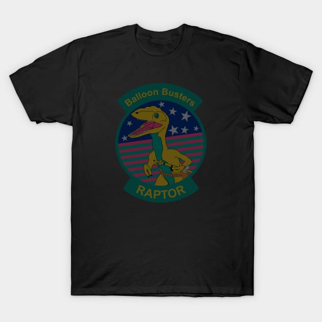 Chinese Spy Balloon “Balloon Busters” F-22 raptor (subdued) patch T-Shirt by Dexter Lifestyle